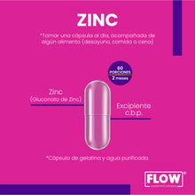 Cargar imagen en el visor de la galería, Zinc 50mg 60 caps - Flow