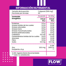 Cargar imagen en el visor de la galería, Zinc 50mg 60 caps - Flow