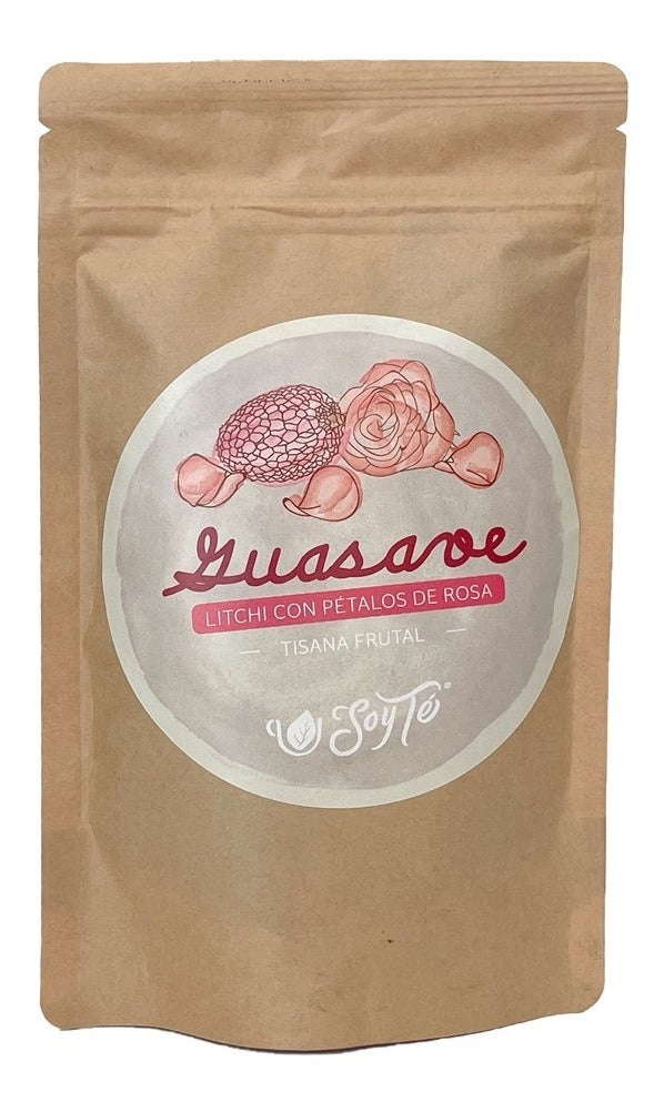 Tisana frutal Guasave - Litchi con pétalos de rosa 100g - Soy Té