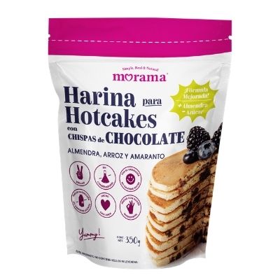 Harina hotcakes chispas chocolate sin gluten 350g