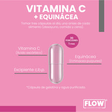 Cargar imagen en el visor de la galería, Equinacea y vitamina C 500 mg 90 caps - Flow
