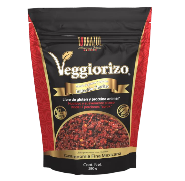 Chorizo vegano rojo 250gr - Veggiorizo